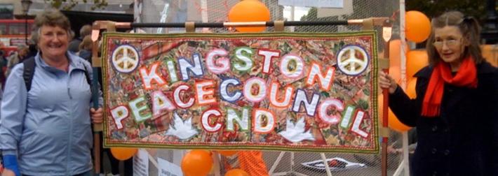 New banner for Kingston Peace Council / CND