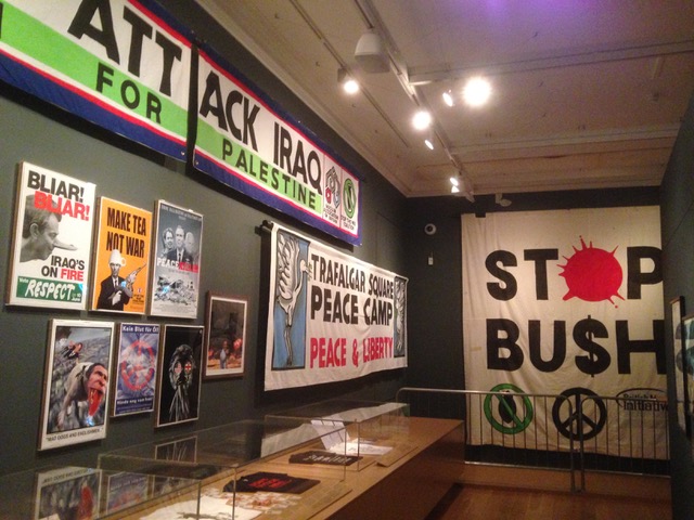 Anti Iraq war campaign banners