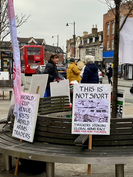 more placards.  This is not sport (with picture of a tank)