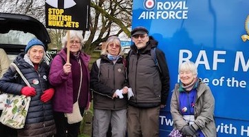 KPC members attending CND demonstration at RAF Marham
